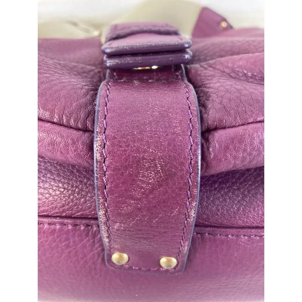 MICHAEL KORS, SMALL PURPLE LEATHER CROSSBODY BAG (ASIS)